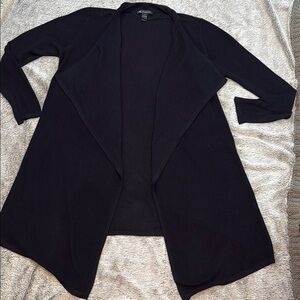 INC International Concepts Black Draped Cardigan